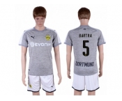 Dortmund #5 Bartra Grey Soccer Club Jersey