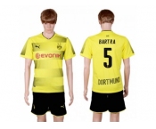 Dortmund #5 Bartra Home Soccer Club Jersey