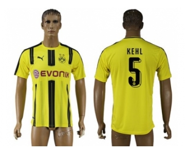 Dortmund #5 Kehl Home Soccer Club Jersey