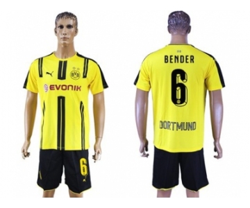 Dortmund #6 Bender Home Soccer Club Jerseys