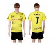 Dortmund #7 Dembele Home Soccer Club Jersey