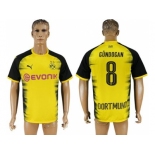 Dortmund #8 Gundogan Yellow Soccer Club Jersey