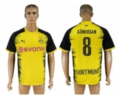 Dortmund #8 Gundogan Yellow Soccer Club Jersey