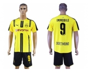 Dortmund #9 Immobile Home Soccer Club Jerseys