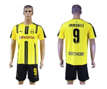 Dortmund #9 Immobile Home Soccer Club Jerseys