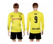 Dortmund #9 MOR Home Long Sleeves Soccer Club Jersey