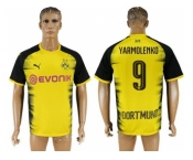 Dortmund #9 Yarmolenko Yellow Soccer Club Jersey