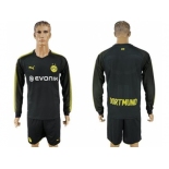 Dortmund Blank Away Long Sleeves Soccer Club Jersey