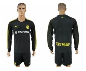 Dortmund Blank Away Long Sleeves Soccer Club Jersey