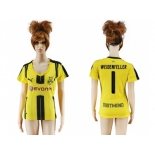 Women's Dortmund #1 Weidenfeller Home Soccer Club Jersey