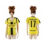 Women's Dortmund #17 Aubameyang Home Soccer Club Jersey1