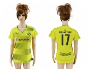 Women's Dortmund #17 Aubameyang Home Soccer Club Jersey