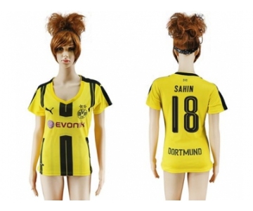 Women's Dortmund #18 Sahin Home Soccer Club Jersey1