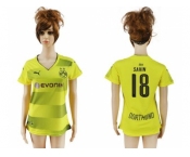 Women's Dortmund #18 Sahin Home Soccer Club Jersey