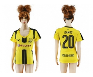 Women's Dortmund #20 Ramos Home Soccer Club Jersey1