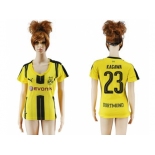 Women's Dortmund #23 Kagawa Home Soccer Club Jersey1