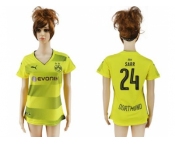 Women's Dortmund #24 Sarr Home Soccer Club Jersey