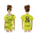 Women's Dortmund #26 Piszczek Home Soccer Club Jersey