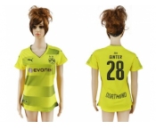 Women's Dortmund #28 Ginter Home Soccer Club Jersey