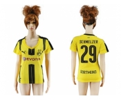 Women's Dortmund #29 Schmelzer Home Soccer Club Jersey1