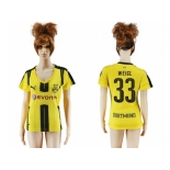 Women's Dortmund #33 Weigl Home Soccer Club Jersey1