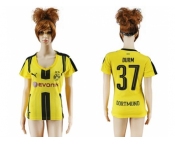 Women's Dortmund #37 Durm Home Soccer Club Jersey1