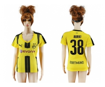 Women's Dortmund #38 Burki Home Soccer Club Jersey1