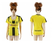 Women's Dortmund Blank Home Soccer Club Jersey1