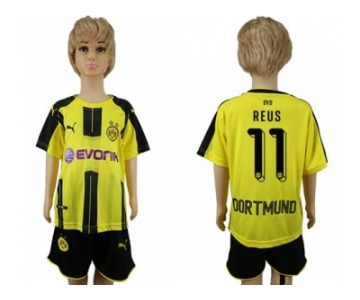 Dortmund #11 Reus Home Kid Soccer Club Jersey1