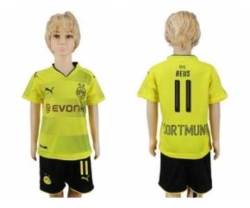 Dortmund #11 Reus Home Kid Soccer Club Jersey