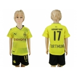 Dortmund #17 Aubameyang Home Kid Soccer Club Jersey