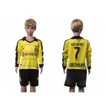 Dortmund #7 Hofmann Home Long Sleeves Kid Soccer Club Jersey