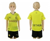 Dortmund Blank Home Kid Soccer Club Jersey