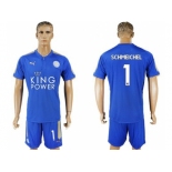 Leicester City #1 Schmeichel Home Soccer Club Jersey