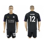 Leicester City #12 Hamer Black Goalkeeper Soccer Club Jersey