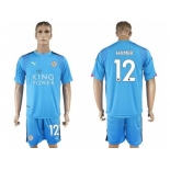 Leicester City #12 Hamer Light Blue Goalkeeper Soccer Club Jersey