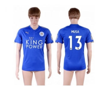 Leicester City #13 Musa Home Soccer Country Jersey