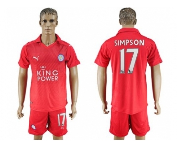 Leicester City #17 Simpson Away Soccer Club Jersey