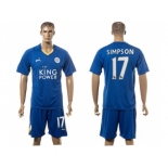 Leicester City #17 Simpson Home Soccer Club Jersey 1