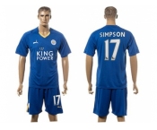 Leicester City #17 Simpson Home Soccer Club Jersey 1