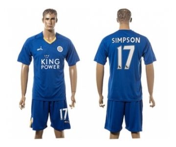 Leicester City #17 Simpson Home Soccer Club Jersey 1