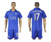 Leicester City #17 Simpson Home Soccer Club Jersey