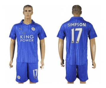 Leicester City #17 Simpson Home Soccer Club Jersey