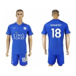 Leicester City #18 Amartey Home Soccer Club Jersey