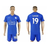 Leicester City #19 Slimani Home Soccer Club Jersey