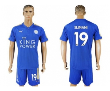 Leicester City #19 Slimani Home Soccer Club Jersey