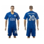 Leicester City #20 Okazaki Home Soccer Club Jersey 1