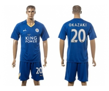 Leicester City #20 Okazaki Home Soccer Club Jersey 1