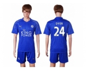 Leicester City #24 Dyer Home Soccer Club Jersey