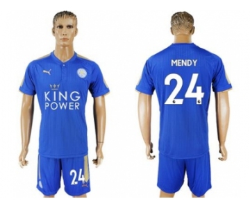 Leicester City #24 Mendy Home Soccer Club Jersey